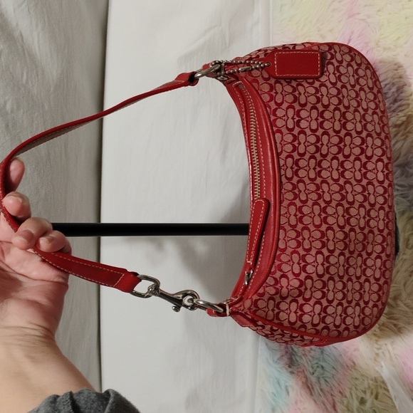 FIRM! Auth Coach Y2K Mini Signature Mini C Print Demi Vintage Shoulder/Handbag - Picture 14 of 15